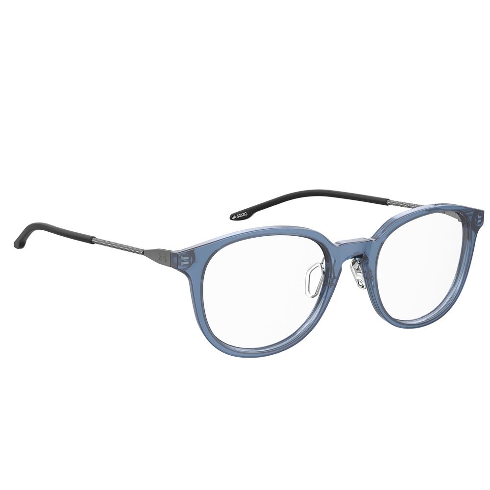 Under Armour Blue Acetate Frames - unisex glasses model UA5033GOXZF11 with blue acetate frames and measures 51/19/140 mm.