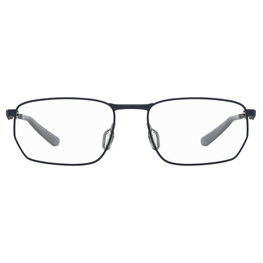 Front view of Under Armour Blue Metal Frames, model UA5046GPJPF51 for men, featuring metal material and measurements 55/18/140mm.