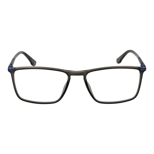 Land Rover Gray Men Glasses Frame in full-rim rectangle style with grey G850 material and demo lenses, size 57-17-147, no spring hinge.