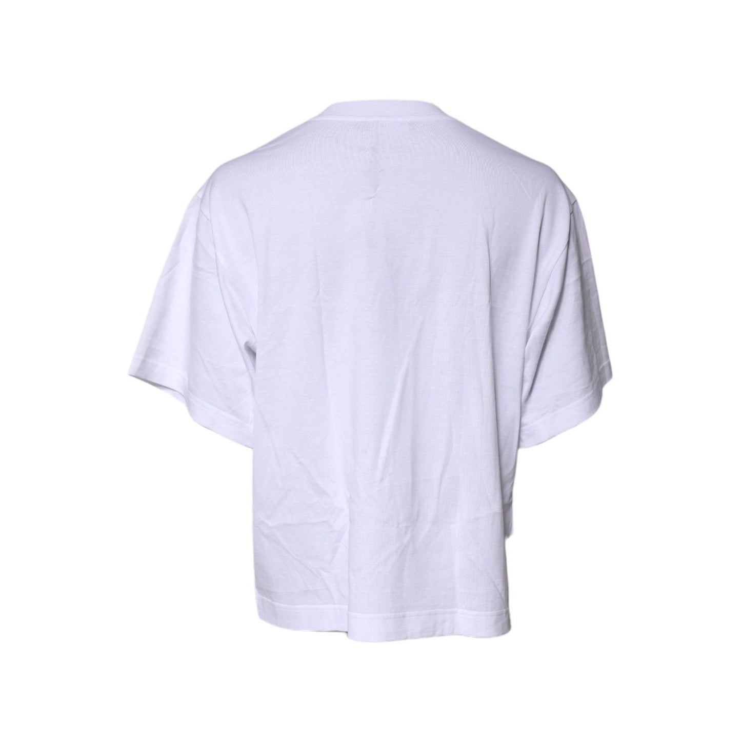 Dolce & Gabbana White Short Sleeves DG Logo Print Top T-shirt