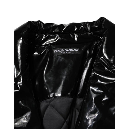 Dolce & Gabbana Polyester Black Quilted Puffer Coat  Jacket