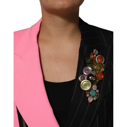 Dolce & Gabbana Multicolor Patchwork Embellished Coat Jacket