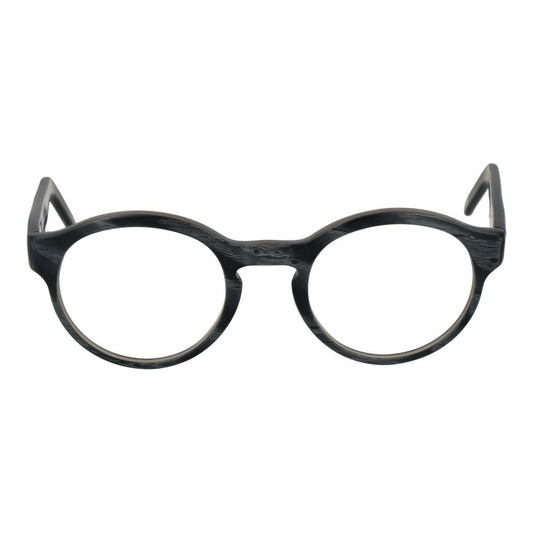 Andy Wolf Gray Unisex Glasses Frame in acetate with full-rim round style, includes branded case