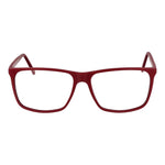 Andy Wolf Red Unisex Glasses Frame in full-rim design made of acetate, featuring a rectangular style and demo lenses.