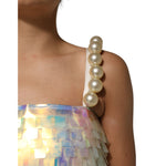 Dolce & Gabbana Multicolor Sequin Holographic Mini Dress