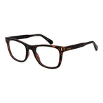 Polaroid Brown Women Glasses Frame, full-rim rectangle style with demo lenses, polyester material, stylish for women.