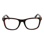 Polaroid Brown Women Glasses Frame in polyester full-rim, rectangle style with demo lenses.