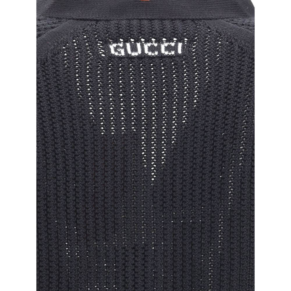 Gucci Black Cotton Cardigan