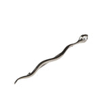Dolce & Gabbana Silver Brass Crystal Spilla Serpente Mens Brooch Pin