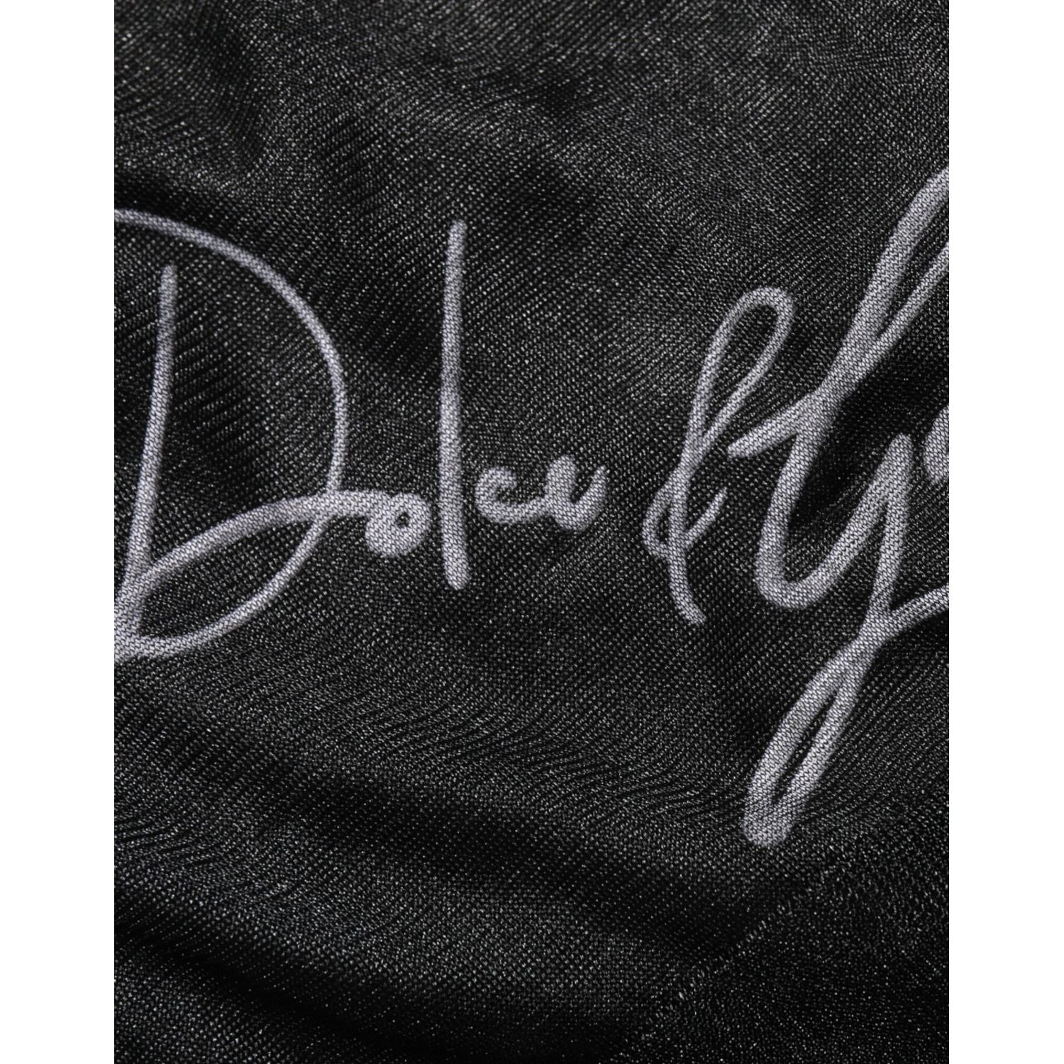 Dolce & Gabbana Black Polyester Pullover Sweatshirt Sweater