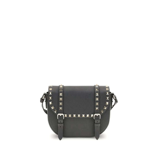 Valentino Garavani Beige Calf Leather Bos Taurus Shoulder Bag with studded details and adjustable strap for AW25 season.