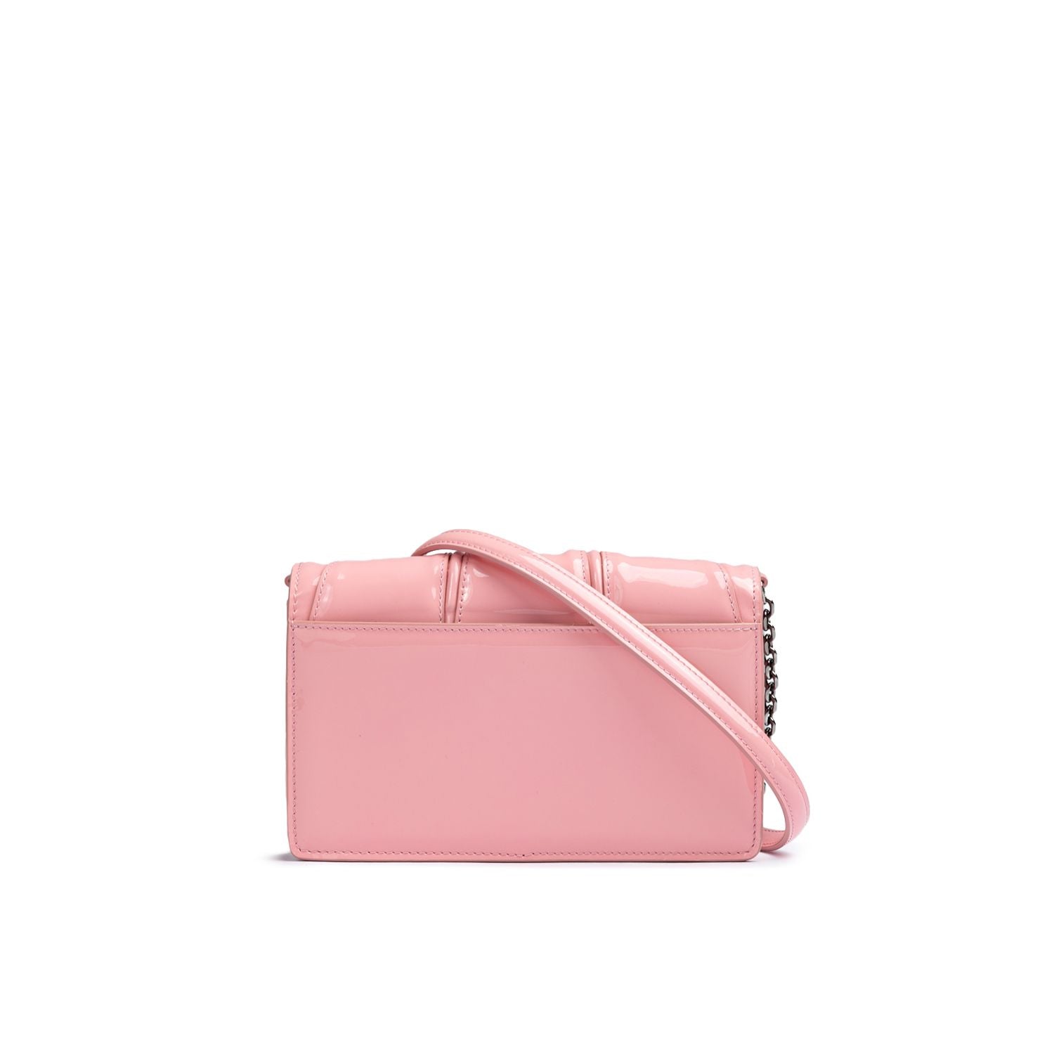 Ferrari Pink GT patent leather bag with chain