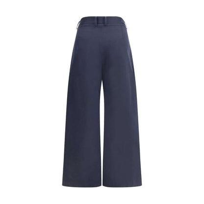 Ella Blue Cotton Casual Pants