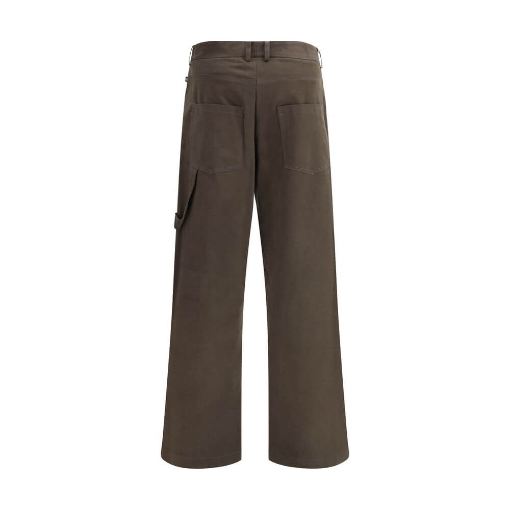Ella Brown Cotton Casual Pants