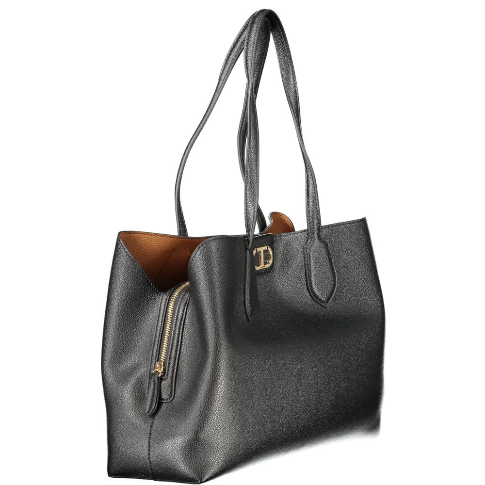 Front view with bag zipped and handles upright.