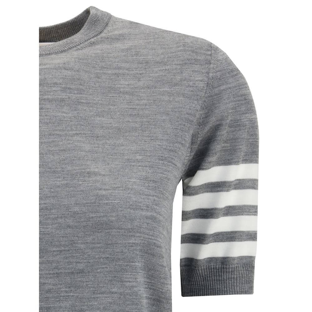 Thom Browne Gray Fleece Wool T-Shirt