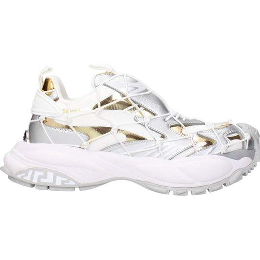 Versace White Fabric Chunky Sneakers VE-15248553050377-EU37/US7