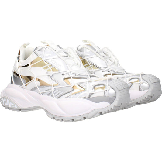 Versace White Fabric Chunky Sneakers VE-15248553050377-EU37/US7