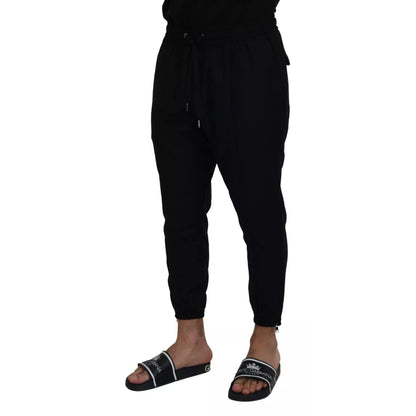 Dolce & Gabbana Black Jogger Wool Jogging Trouser