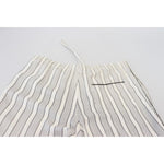 Dolce & Gabbana White Stripes Silk Lounge Trouser Pants