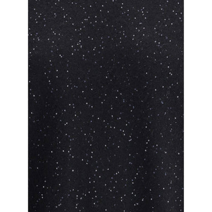 Fabiana Filippi Black Fleece Wool Sweatshirt