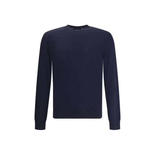 Giorgio Armani Blue Fleece Wool Sweatshirt