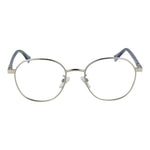 Front view of Polaroid Silver Unisex Glasses Frame in full-rim metal with demo lenses.