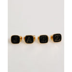 Dolce & Gabbana Gold Tone Brass JAZZ Letter Set 4 Pieces Adjustable Ring, featuring a luxurious design with gold-tone brass letters.