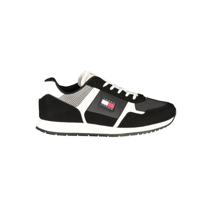 Tommy Hilfiger Black Polyurethane Men Sneaker 1728,67403481248,Athletic - Sneakers - Shoes,Black,EU44/US11,Men,New with tags,Shoes,Sneakers - Shoes,Tommy Hilfiger