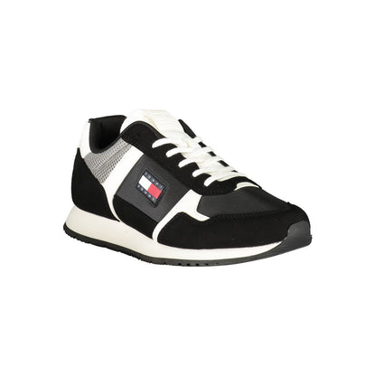 Tommy Hilfiger Black Polyurethane Men Sneaker 1728,67403481248,Athletic - Sneakers - Shoes,Black,EU44/US11,Men,New with tags,Shoes,Sneakers - Shoes,Tommy Hilfiger