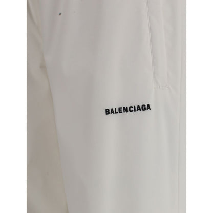 Balenciaga White Polyester Joggers (Workout Pants)