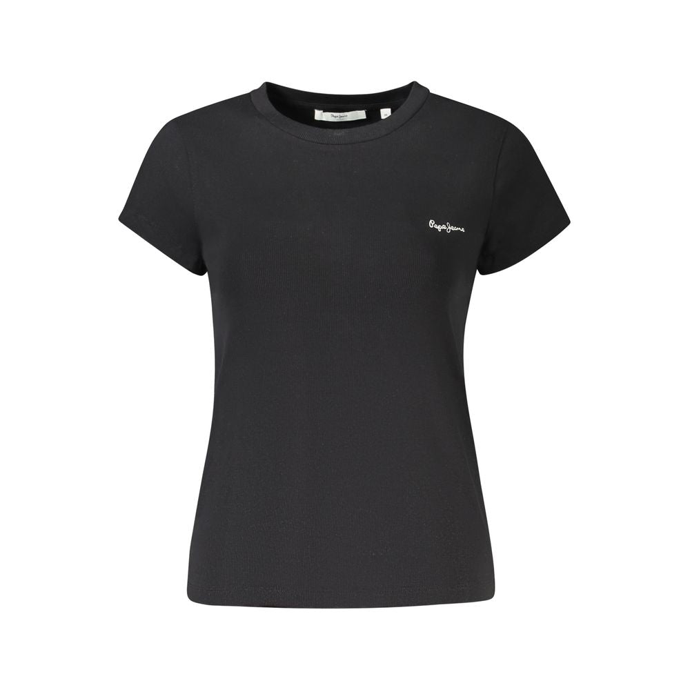 Pepe Jeans Black Cotton T-Shirt
