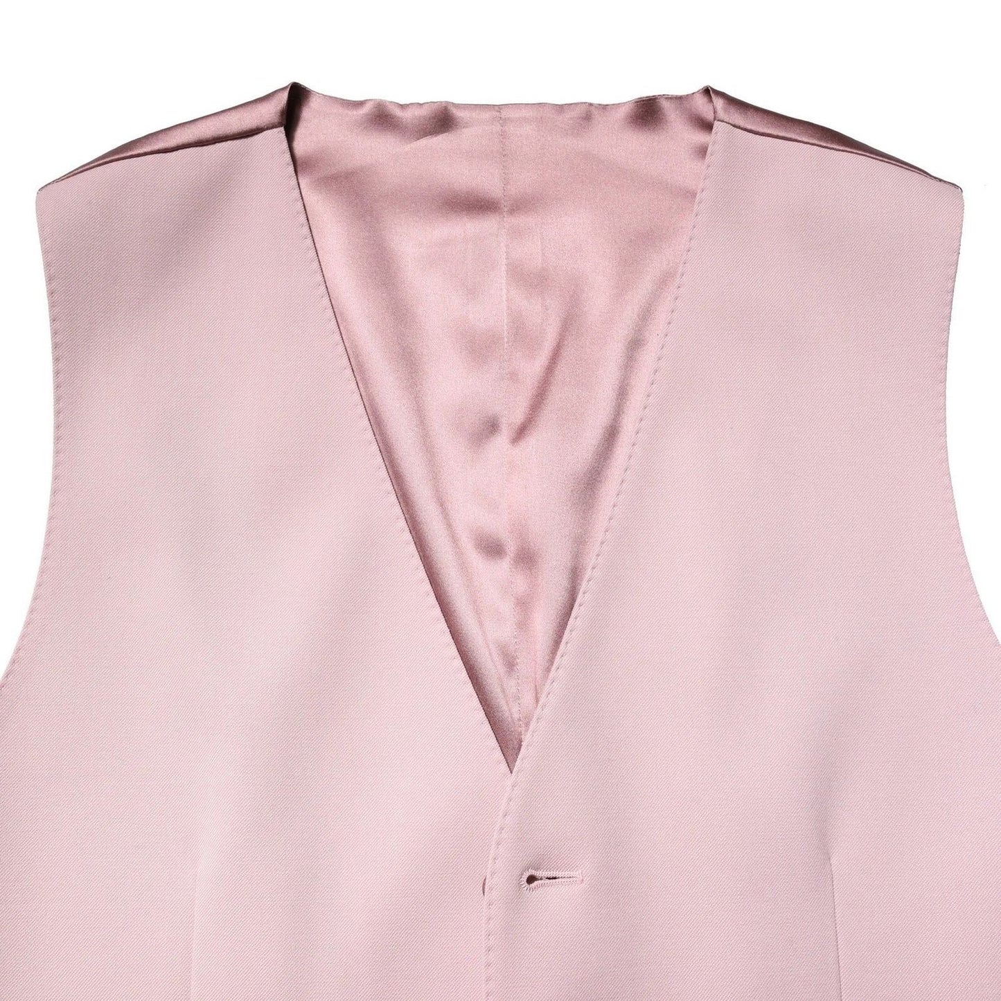 Dolce & Gabbana Pink Wool Dress Formal Men Waistcoat Vest TSH90455-46