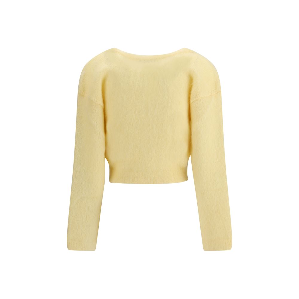 Alessandra Rich Yellow Mohair Cardigan