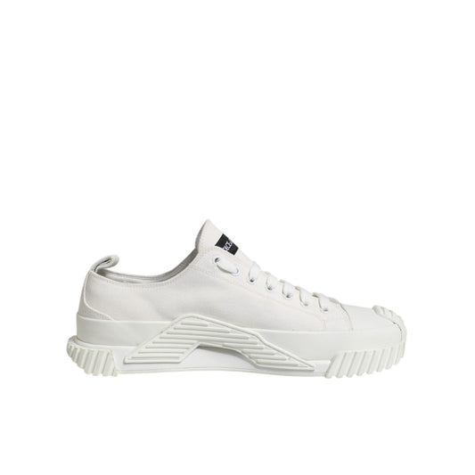 Dolce & Gabbana White Logo Graffiti Low Top Sneakers Shoes