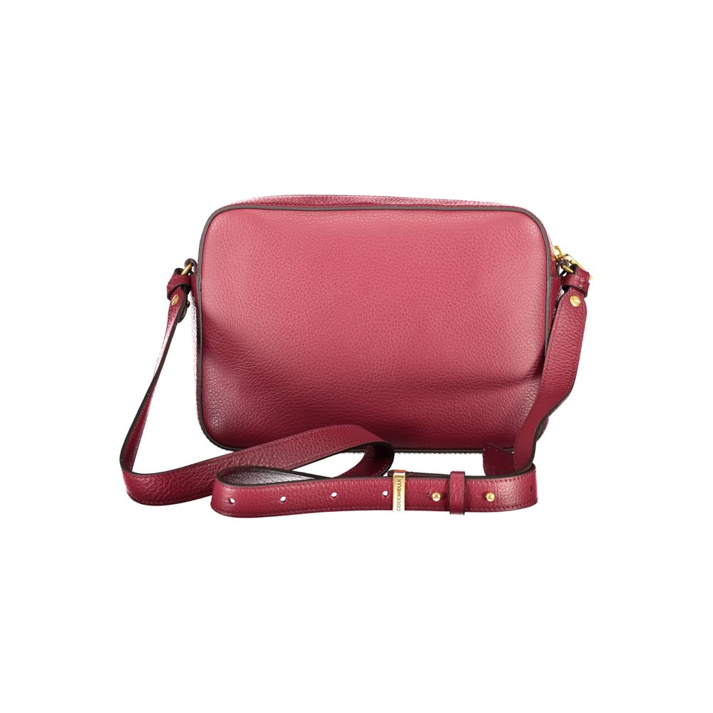 Coccinelle Purple Leather Women Handbag featuring adjustable strap and elegant design, perfect for stylish versatility.