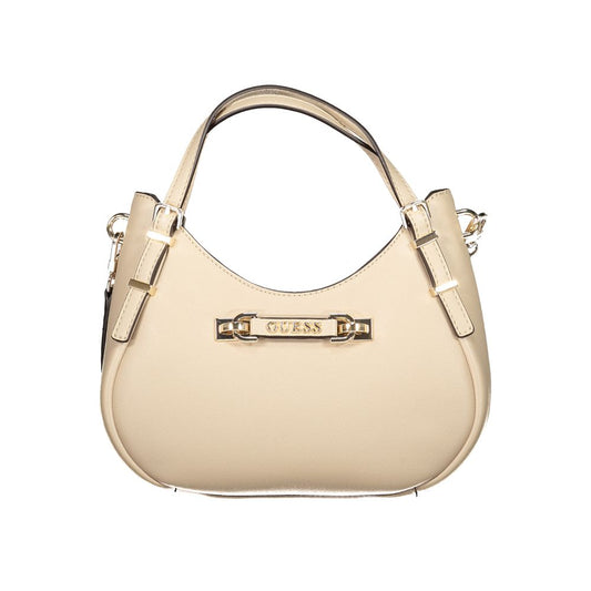 Stylish Guess Jeans Beige Polyethylene Women Handbag with luxe design and durable exterior, perfect for chic functionality and organization.
