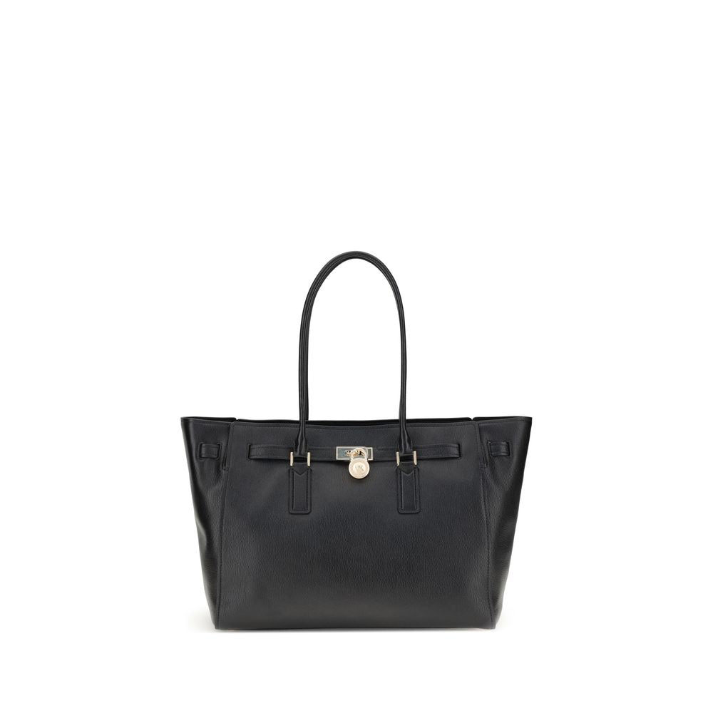 Front view with bag zipped and handles upright.