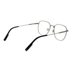Ermenegildo Zegna Silver Men Glasses Frame in titanium with full-rim geometric design, size 54-18-145, including branded case.