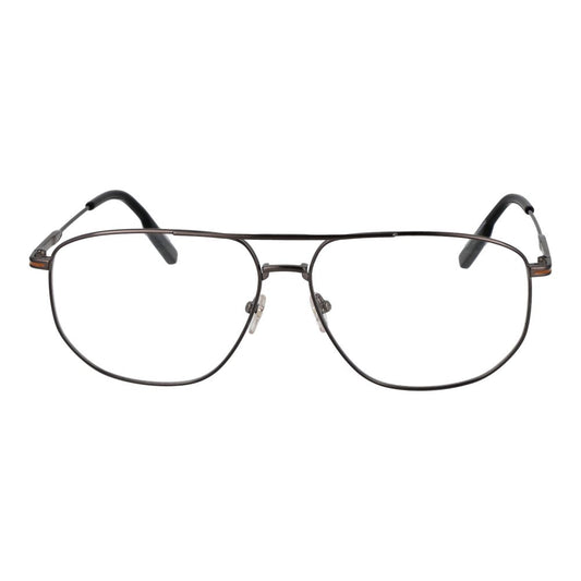 Ermenegildo Zegna Gray Men Glasses Frame, titanium full-rim aviator with demo lenses, 100% UVA&UVB protection, size 60-14-145.