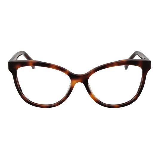 Max Mara Brown Women Glasses Frame in acetate cat eye style, full-rim design with a lens width of 54, bridge 15, and temples 140 mm.