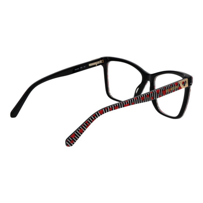 Love Moschino Black Acetate Glasses (Frames) with full-rim design and spring hinges, perfect for women seeking stylish eyewear.