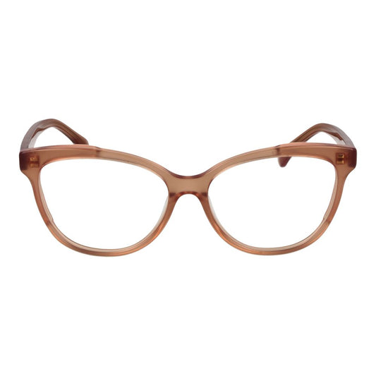 Max Mara Brown Women Glasses Frame in acetate with full-rim cat eye design, size 54-15-140, comes with branded case.