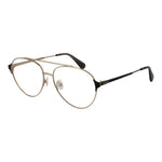 Max & Co Gold Women Glasses Frame in aviator style with full-rim metal frame and demo glasses, stylish and elegant design.