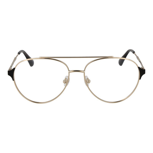 Max & Co Gold Women Glasses Frame in metal with full-rim aviator style, featuring 55mm lenses and a branded case included.
