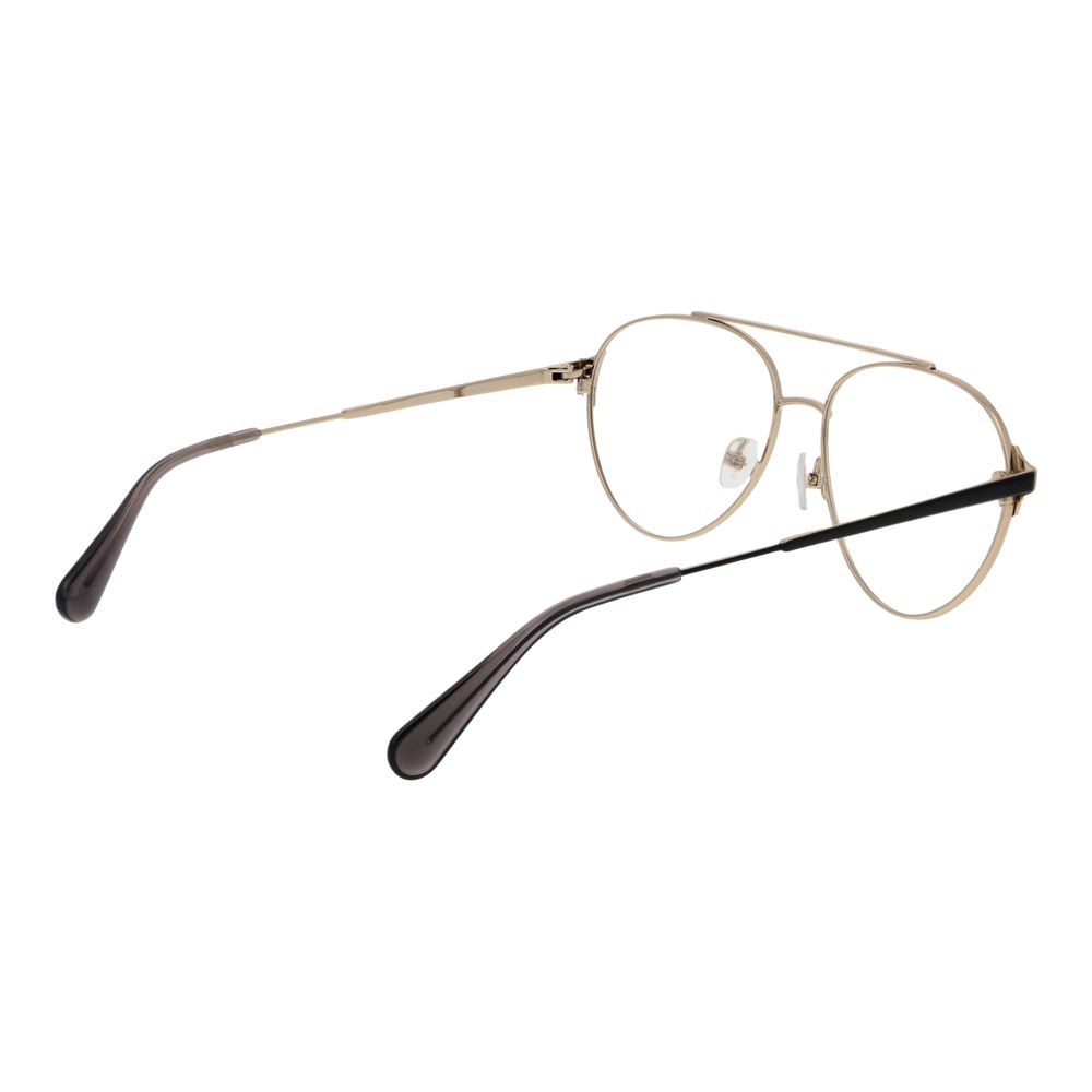 Max & Co Gold Women Glasses Frame, metal aviator style, full-rim with demo lenses, 55mm width, 135mm frame