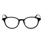 Max Mara Black Women Glasses Frame, black acetate full-rim round style, demo lenses, 49mm width, 135mm frame width.