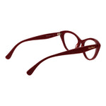 Max Mara Red Women Glasses Frame in acetate with full-rim cat-eye design, size 53-16-140, includes branded case.