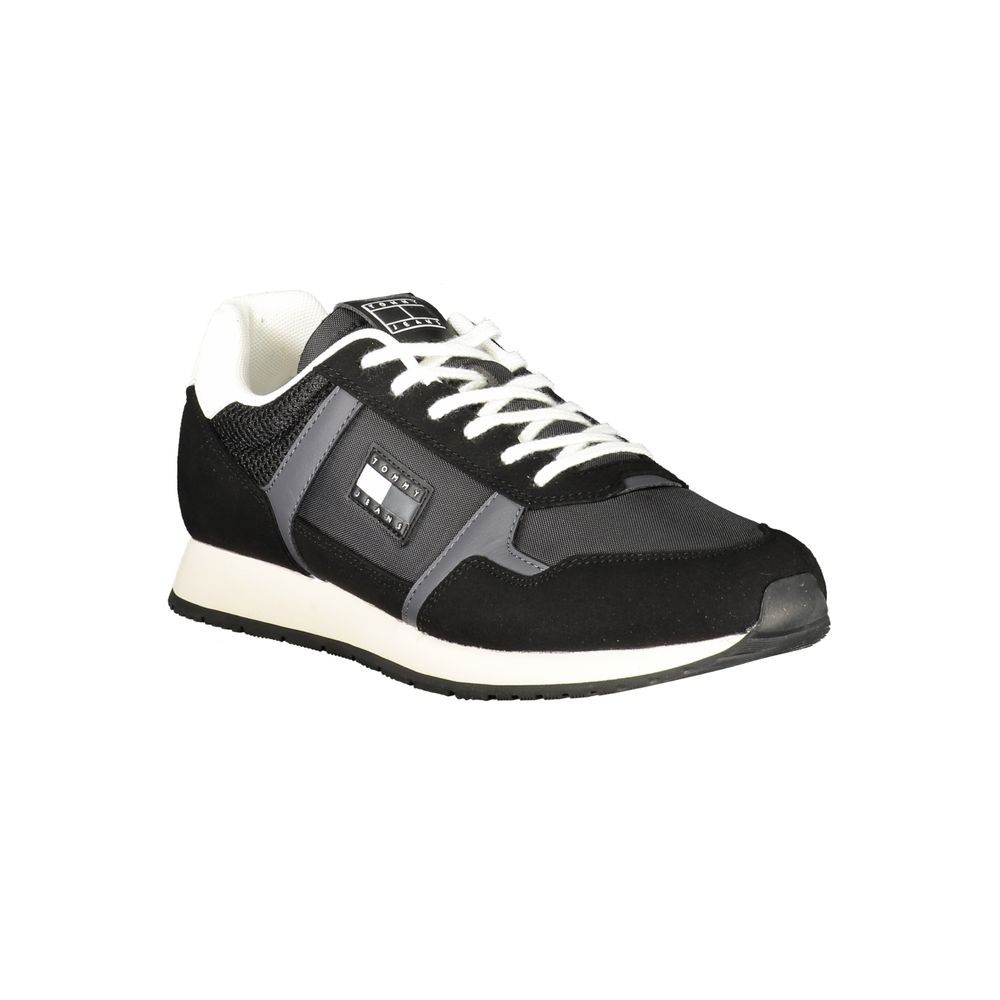 Tommy Hilfiger Nero Polyurethane Men Sneaker 1728,67403481248,Athletic - Sneakers - Shoes,Black,EU40/US7,EU41/US8,EU42/US9,EU43/US10,EU44/US11,EU45/US12,EU46,Men,New with tags,Shoes,Sneakers - Shoes,Tommy Hilfiger