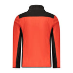 Back view of Norway 1963 Red Polyester Men Sweater with black contrast details